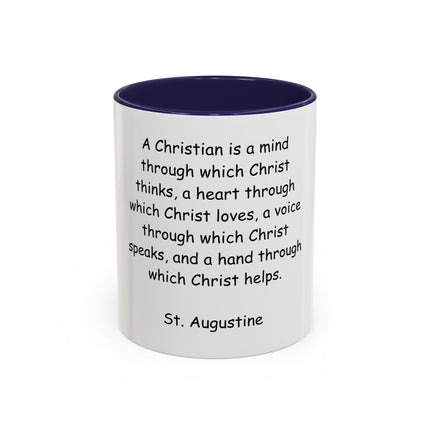 St. Augustine Quote Christian Coffee Mug — Inspirational Faith Message 11/15oz