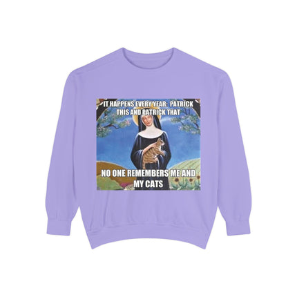 Humorous Unisex Sweatshirt - "No One Remembers Me and My Cats"
