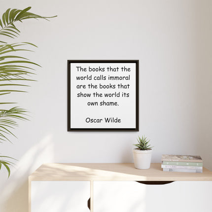 Oscar Wilde Quote Matte Canvas Print — Framed Literary Wall Art