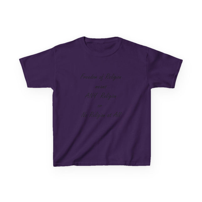 Kids Freedom of Religion Tee – Soft Cotton Statement Shirt for All