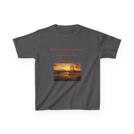 Zen Quote Kids Tee – Heavy Cotton Shirt for Calm & Curiosity