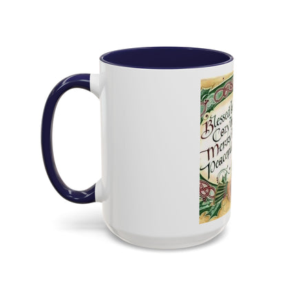 Blessed Be Your Holidays Coffee Mug — Holiday Celtic Greeting Accent Mug (11/15oz)