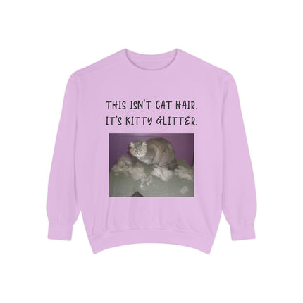 Kitty Glitter Sweatshirt – Unisex Garment-Dyed Cat Lover Top
