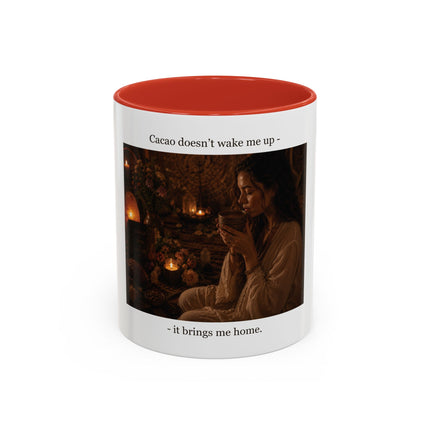 Cacao Brings Me Home Accent Coffee Mug – Cozy Ritual Hot Chocolate Gift (11/15oz)