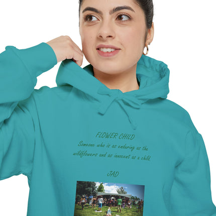 Flower Child Hoodie — 1960s Festival Wildflower Photo Design