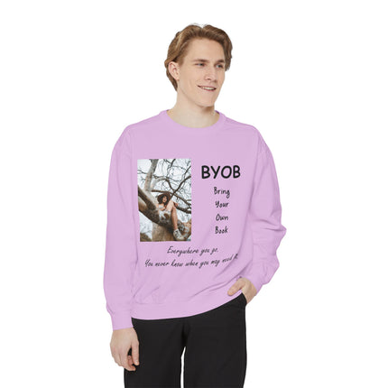 BYOB Sweatshirt – “Bring Your Own Book” – Unisex Literary Fashion