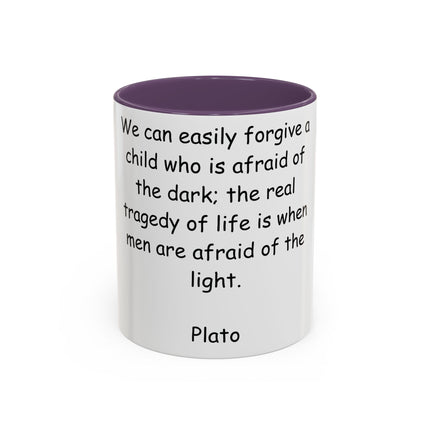 Plato Quote Ceramic Mug – 11oz Accent Cup for Daily Wisdom