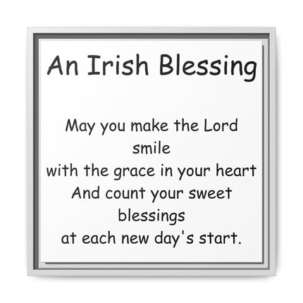 Canvas Wall Art — “An Irish Blessing” Framed Matte Print