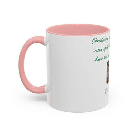 Inspirational Accent Coffee Mug - G.K. Chesterton Quote - 11oz