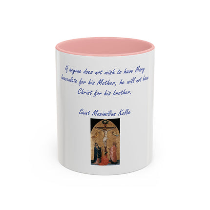 Religious Coffee Mug — Saint Maximilian Kolbe Quote & Sacred Image (11/15oz)