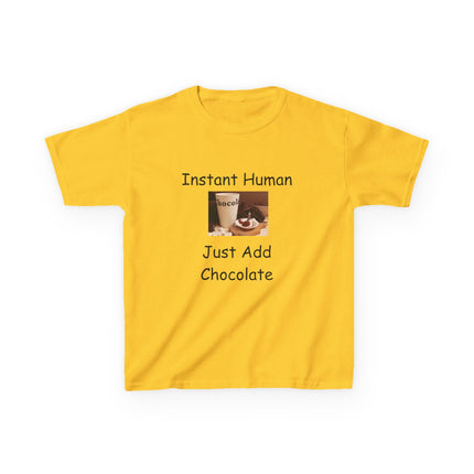 Instant Human Kids Tee – Funny Chocolate Shirt for Sweet Personalities