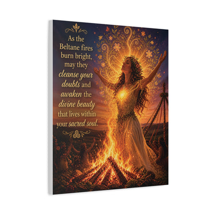 Beltane Fire Canvas Print — Inspirational Pagan Wall Art