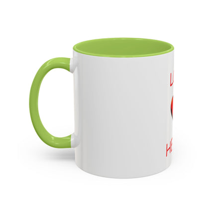 Love Heals Accent Coffee Mug — 11/15oz Heart Healing Gift
