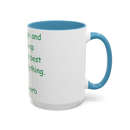 Irish Proverb Mug – “Laugh & Sleep” – 15oz Ceramic Drinkware