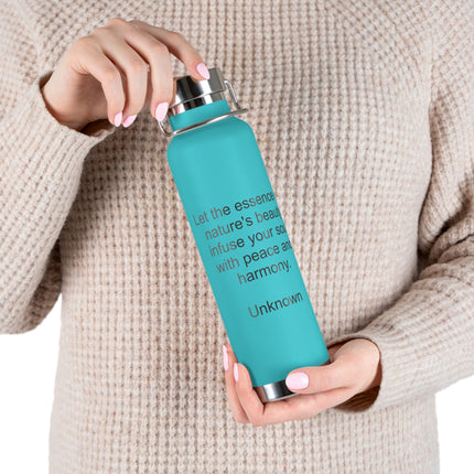 22oz Insulated Bottle — "Let the essence of nature's beauty" Inspirational Quote