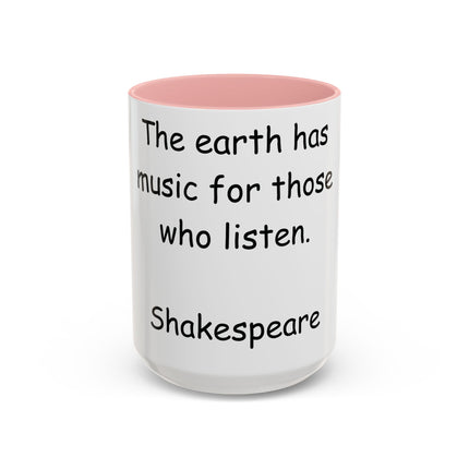 Shakespeare Music Quote Mug – 15oz Ceramic Accent Cup