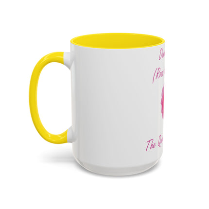 Floral 15oz Accent Mug - Damask Rose Design - The Queen of Flower