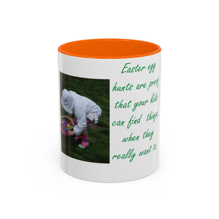 Funny Easter Egg Hunt Mug – 11oz Accent Cup for Parents