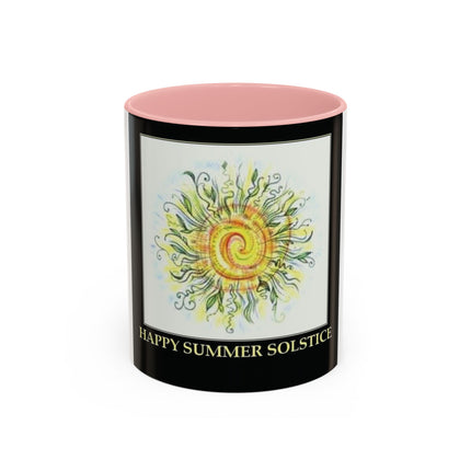 Summer Solstice Mug – 11oz Accent Ceramic Cup with Sunshine Art