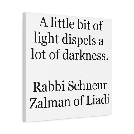Inspirational Canvas Wall Art – “A little bit of light dispels a lot of darkness” Quote