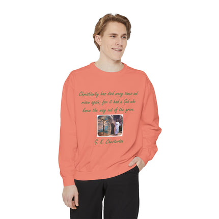 Chesterton Quote Sweatshirt – Resurrection Design – Unisex