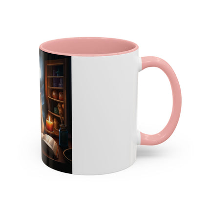 Cozy Cat Accent Mug – 11oz – Candlelight & Moonlight for Book Lovers