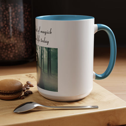Magick Forest Accent Coffee Mug — "May a little bit of magick float into your life today"