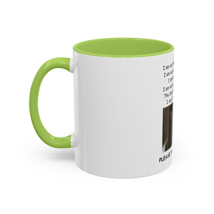 Black Cat 'Please Don't Hurt Me' Accent Coffee Mug – Dispelling Superstitions Gift