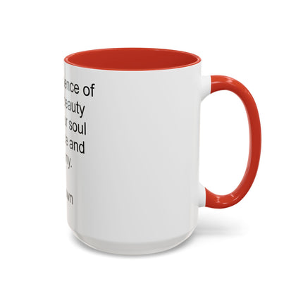 Nature Quote Coffee Mug — "Let the essence of nature's beauty..." Inspirational Accent Mug