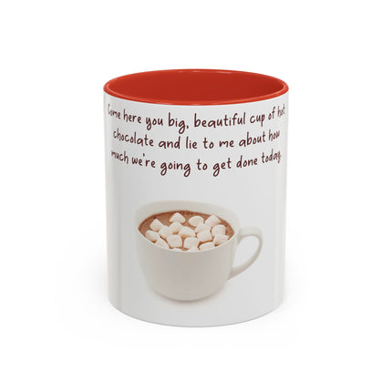 Funny Hot Chocolate Mug – “Lie to Me” Accent Ceramic – 11oz