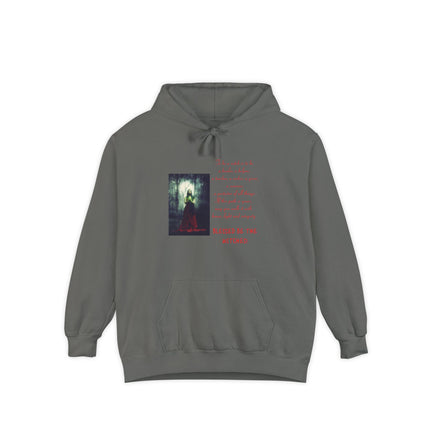 Witch Healer Hoodie — "Blessed Be the Witches" Meditative Witch Prayer Design
