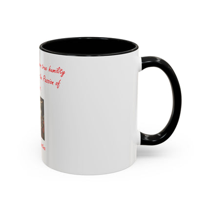 Saint Faustina Coffee Mug — 'Reflect on the Passion of Jesus' Religious Accent Mug