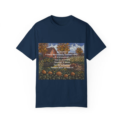 Samhain Tee – Unisex Garment-Dyed Shirt with Pumpkin Spice Wit