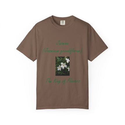 Jasmine Flower Unisex Garment-Dyed T-Shirt - The King of Flowers Design