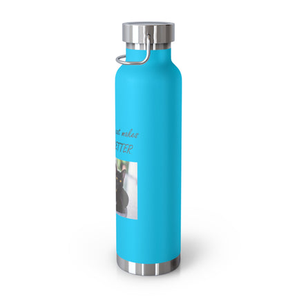 Cat Lover's 22oz Copper Vacuum Insulated Bottle - Inspirational Pet Design