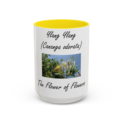 Ylang Ylang Floral Mug – 15oz Ceramic Cup with Aromatic Nickname