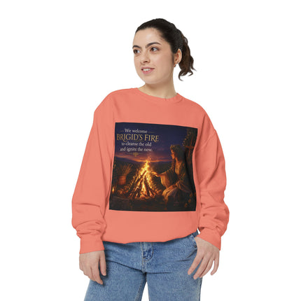 Brigid's Fire Sweatshirt — Celtic Pagan Imbolc Winter Ritual Crewneck