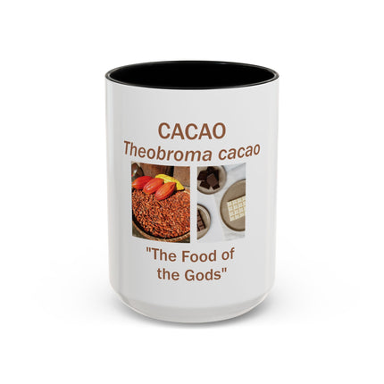 Cacao Coffee Mug – "The Food of the Gods" Botanical Cocoa Illustration (11/15 oz)