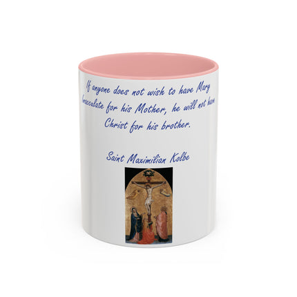 Saint Kolbe Quote Mug – 11oz Accent Ceramic Cup for Marian Devotion