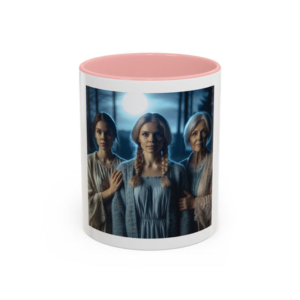 Mystic Sisters Coffee Mug — Moonlit Forest Portrait (11oz, 15oz)