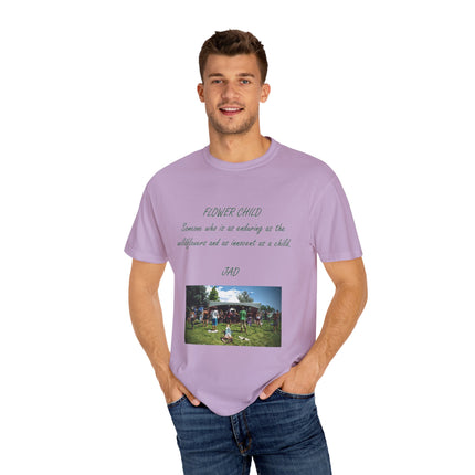 Flower Child Unisex Garment-Dyed T-Shirt – Vintage Inspiration for Free Spirits
