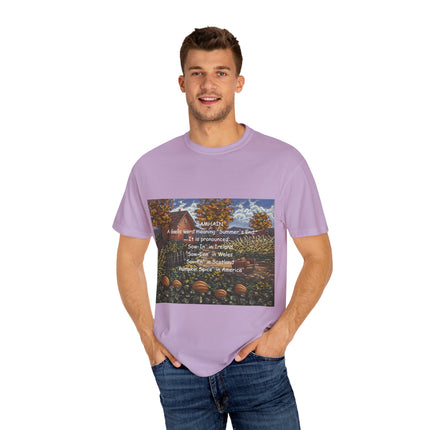 Samhain Tee – Unisex Garment-Dyed Shirt with Pumpkin Spice Wit