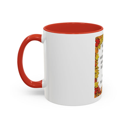 Autumn Leaves Quote Mug — William Wordsworth Fall Coffee Cup (11/15oz)