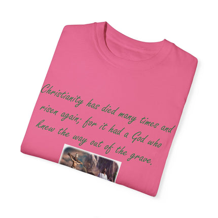 Chesterton Quote T-Shirt – Resurrection Design – Unisex Tee