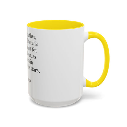 Victor Hugo Quote Coffee Mug — 'Son, brother, father, lover, friend' Accent Mug