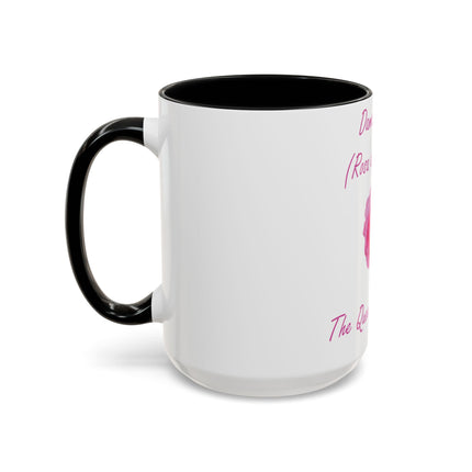 Floral 15oz Accent Mug - Damask Rose Design - The Queen of Flower