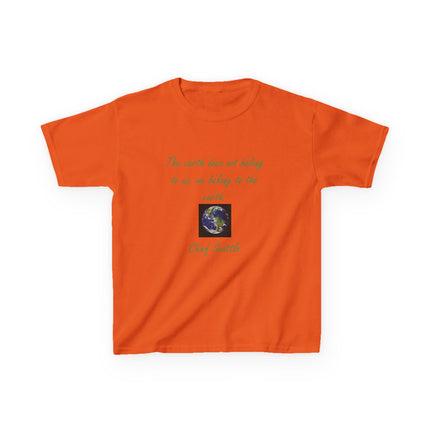 Kids Tee – “We Belong to the Earth” Quote – Eco-Friendly