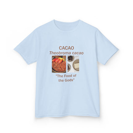 Cacao Kids Cotton Tee – “Food of the Gods” Graphic Shirt