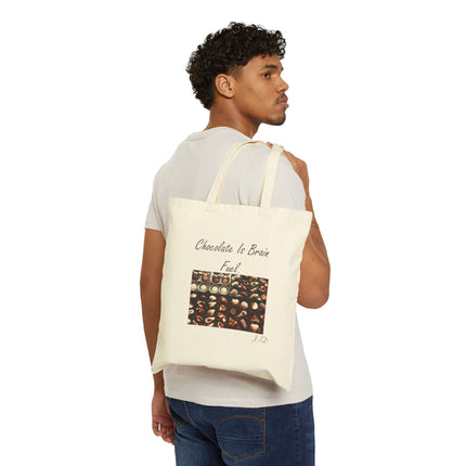 Chocolate Is Brain Fuel Canvas Tote