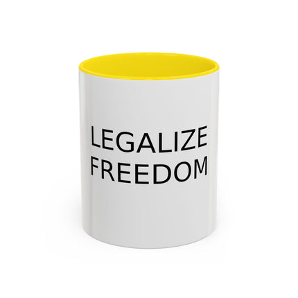 Legalize Freedom Accent Coffee Mug – Colored Handle 11/15oz